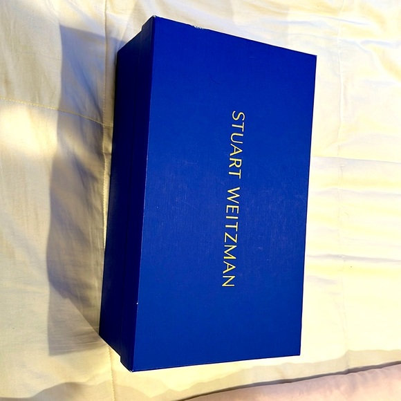 STUART WEITZMAN NUDIST SIZE 10.5 PLATINUM NOIR - Picture 3 of 7